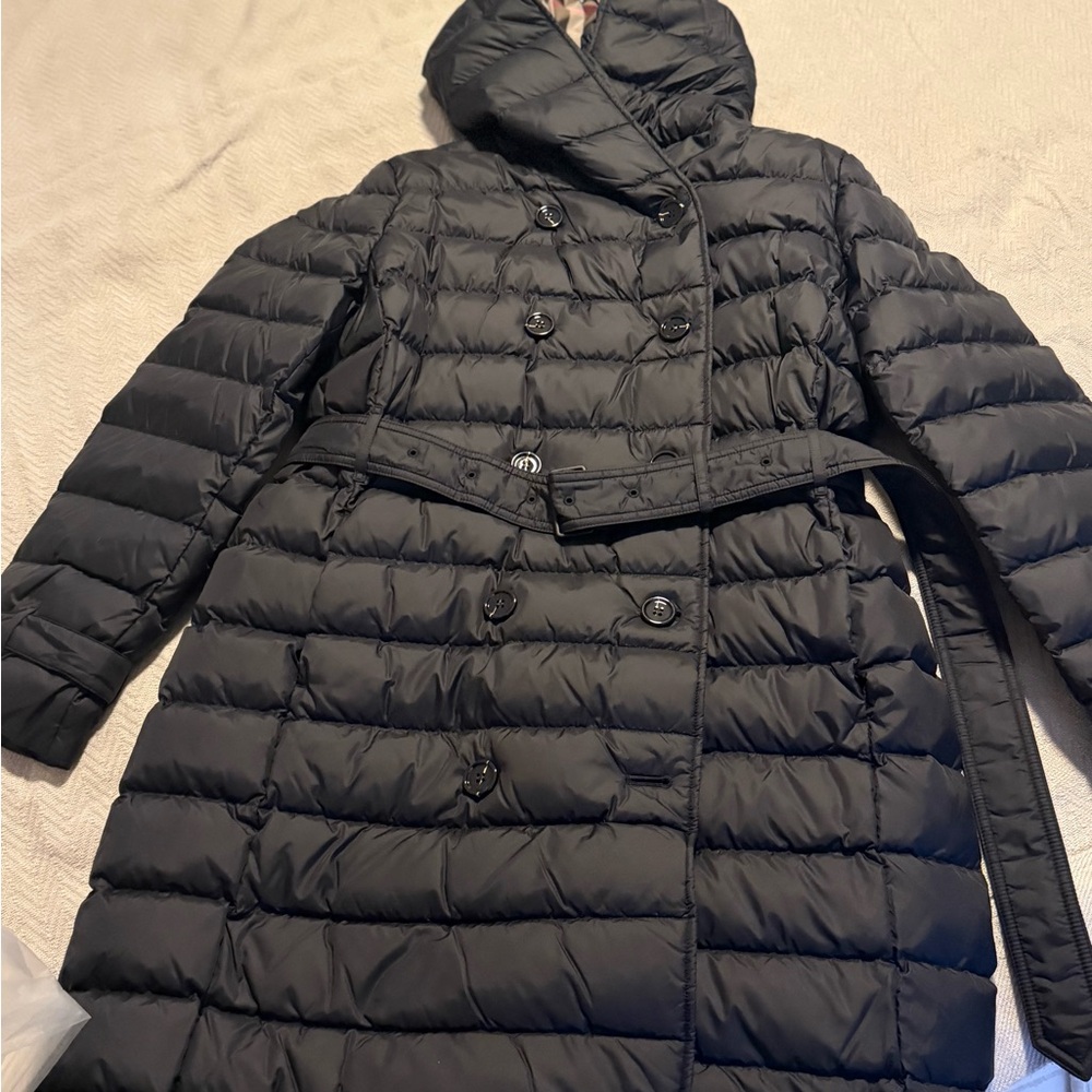 Burberry Women's Double-Breasted Black Puffer Jacket - Picture 6 of 14